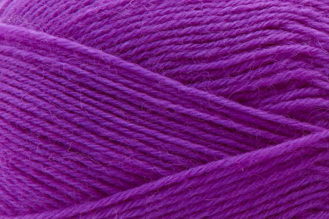 Close-up of bright purple yarn