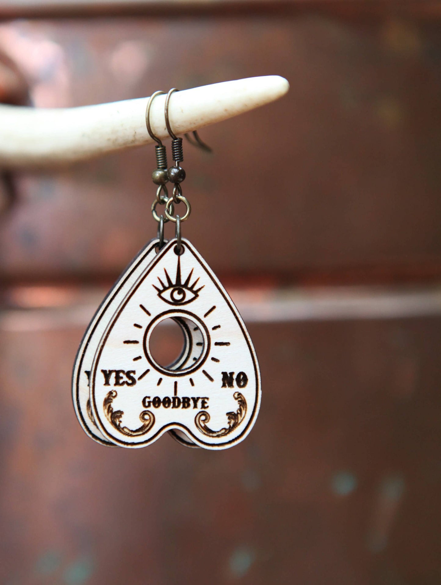 Ouija Board Planchette Earrings