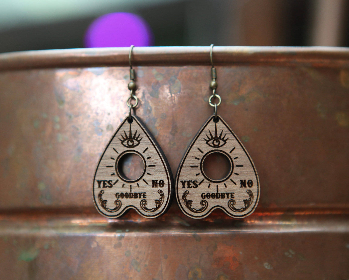 Ouija Board Planchette Earrings