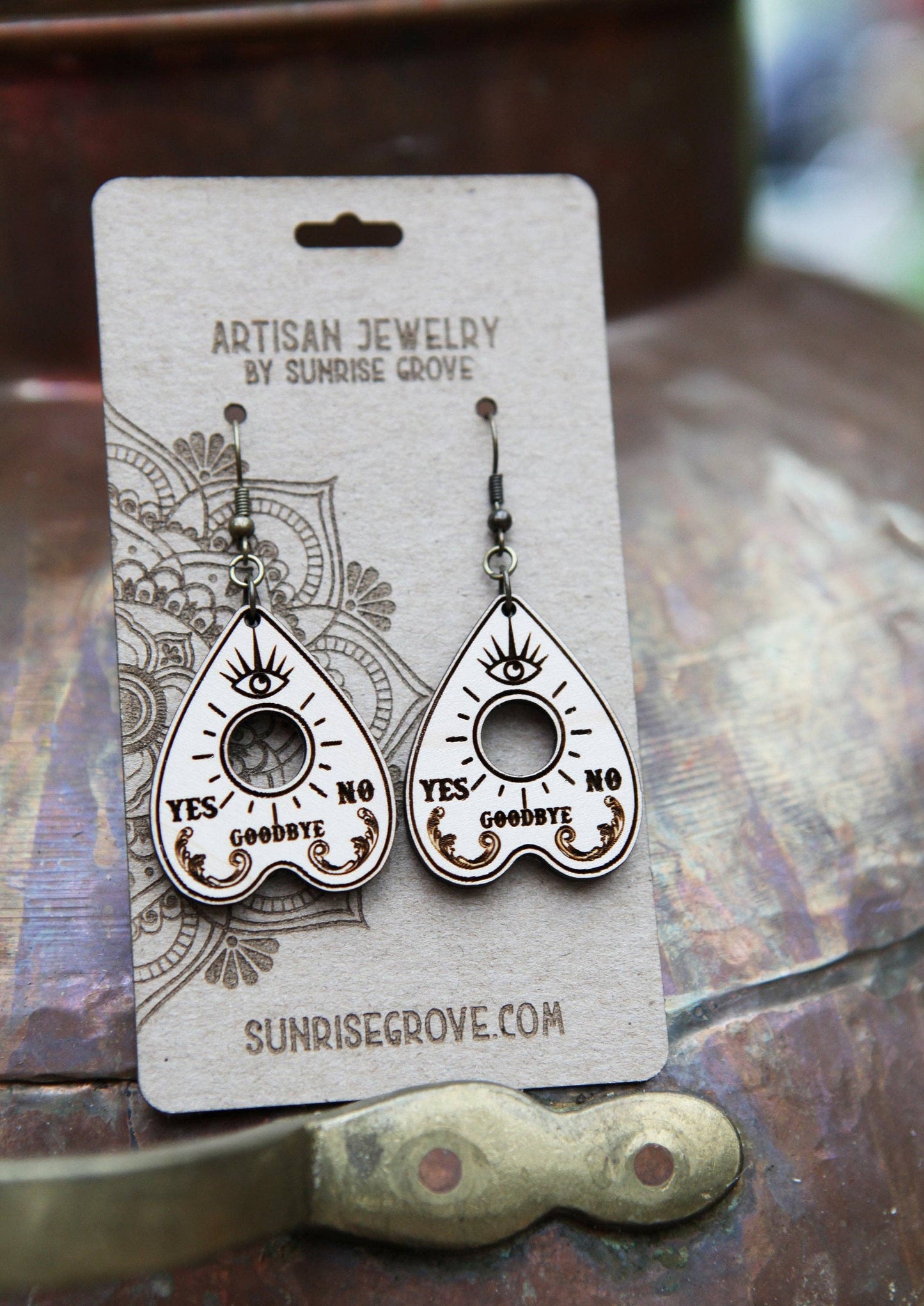 Ouija Board Planchette Earrings