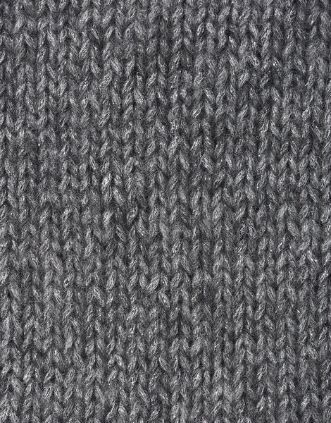 Close-up of a dark gray knitted fabric with a subtle silver sheen