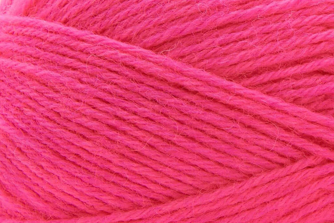 Close-up of bright pink yarn