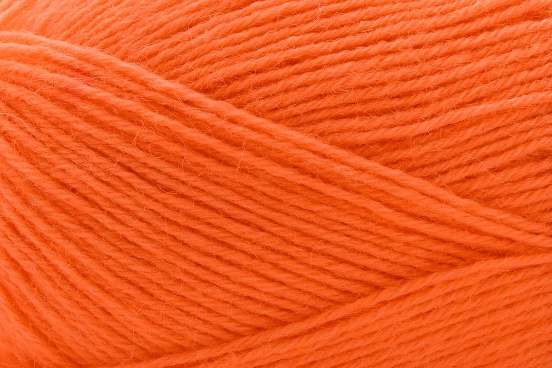 Close-up of bright orange yarn