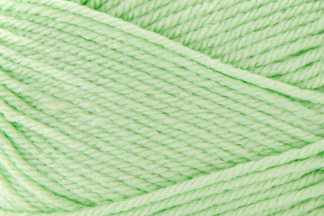Close-up of pale green yarn